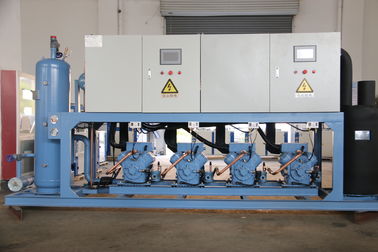 Refcomp 4 Compressor de pistão semi-selado paralelo Unidade de refrigeração Unidade de processamento seguro Método de refrigeração por água